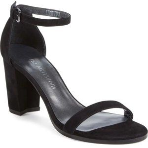 Stuart Weitzman NearlyNude Block Heel Sandal in size 10.5